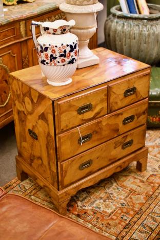Colony furniture chest - made in Italy - olive burl