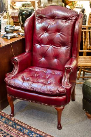 Cordovan leather arm chair