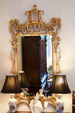 Chippendale gold gilt mirror