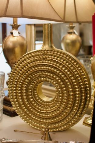 Gold circular vase
