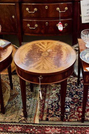 Outstanding inlaid table by Hekman