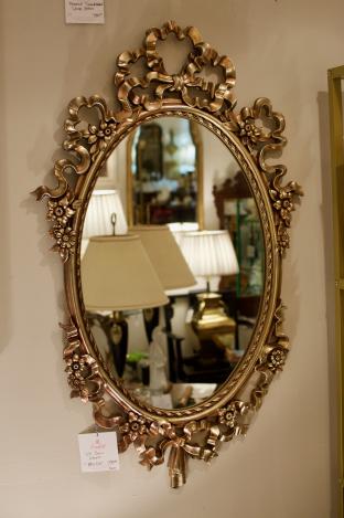 Gilt bow mirror