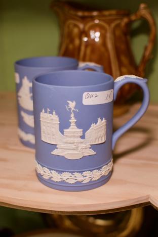 Wedgwood blue & white mug