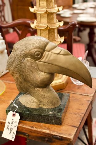 Bird brass sculpture