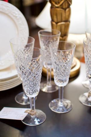 Set of 4 Alana Waterford champagne glasses
