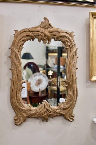 Antique palm mirror