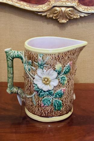 Large majolica pitcher