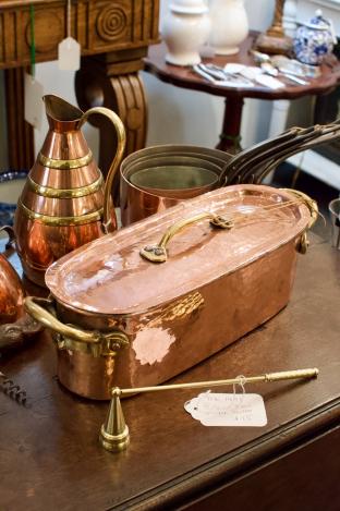 Circa 1900 French copper fish poacher