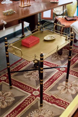 Brass tray table