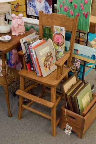 High chair plant stand or book shelf