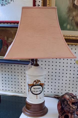 French drug store jar lamp