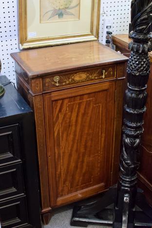 Antique inlaid cabinet w/ 3 drawers