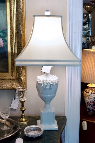 Pair of white lamps