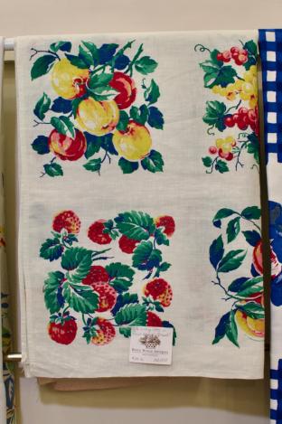 Cute vintage cloth w/ fruit design - unused