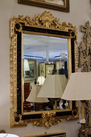 Carved & gilded wood mirror