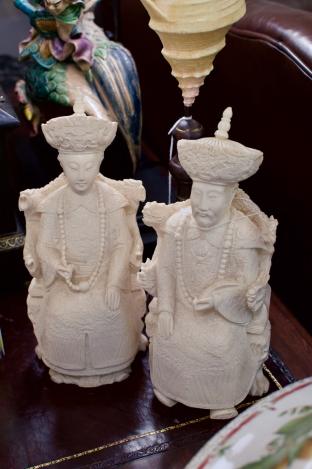 Pair of composite Chinese figures