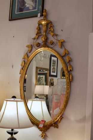 Antique Italian gilt mirror