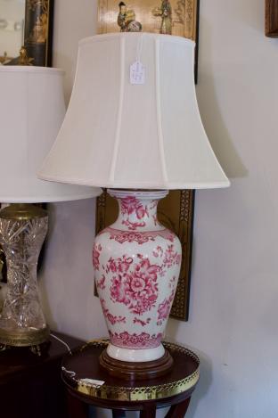 Pink & white lamp