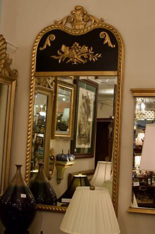 Gilded mirror, beveled