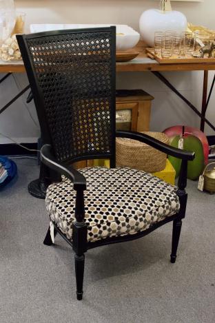 Vintage chair, caned back