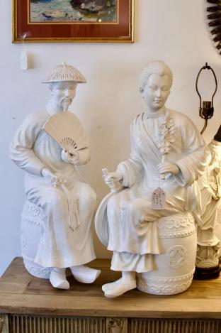 Pair of Chinese statues