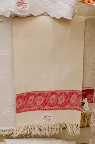Lovely turkey red hand towel