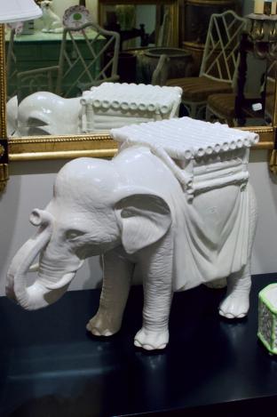 White ceramic elephant