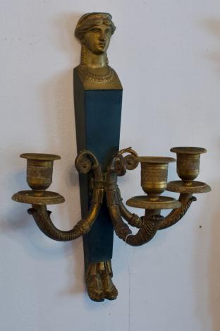 Antique pair of French empire sconces