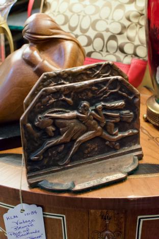 Vintage bronze pair of bookends