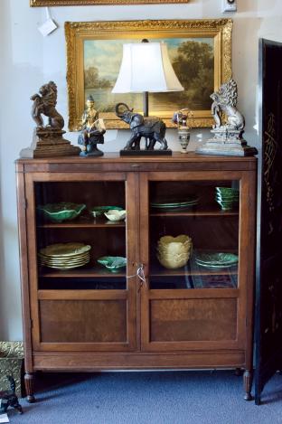 2 door bookcase cabinet