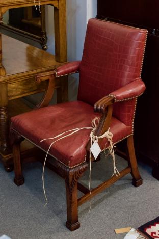 Red leather chair