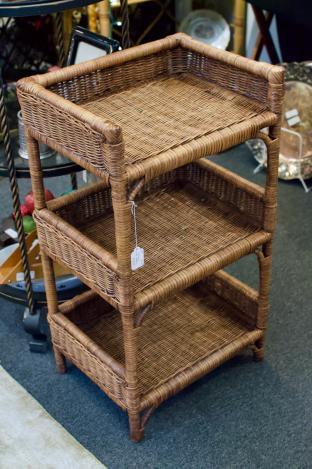 Wicker side table