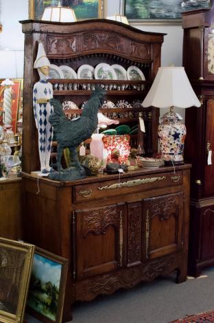 French chestnut wood cabinet