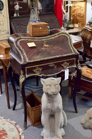 French desk - hand painted & polished