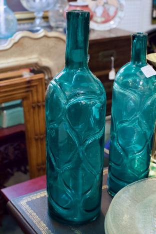 Mid century teal bottle