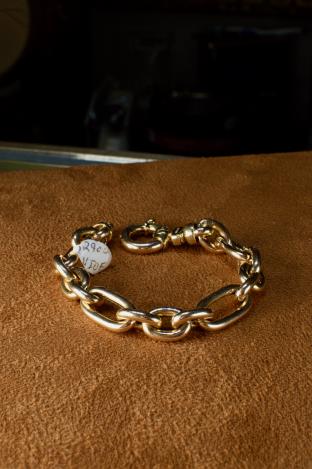 14K large link bracelet