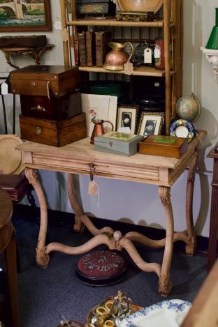 Early 20th C French bleached wood small desk