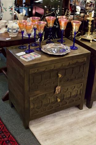 Pair of hand made end tables out of chicago