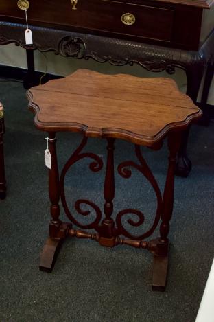 Antique hand made tilt top table