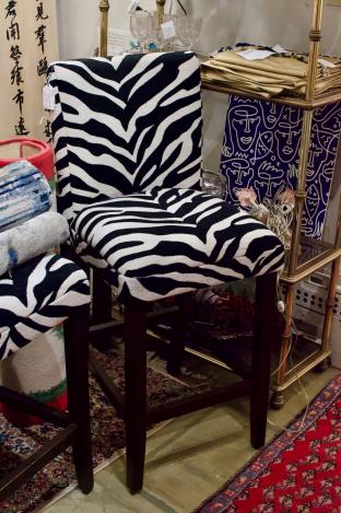 Zebra bar stools