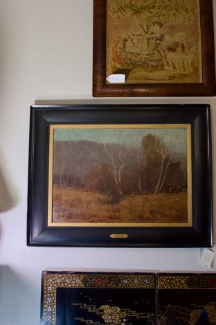 Rare find - Royal Milleson 1848-1935 American oil on canvas autumn landscape