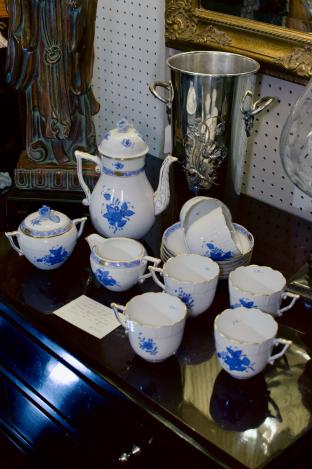 Herend Hungary 1960-70 hand painted coffee service for 6
