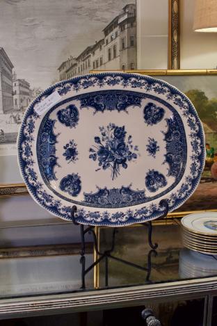 Blue & white serving platter