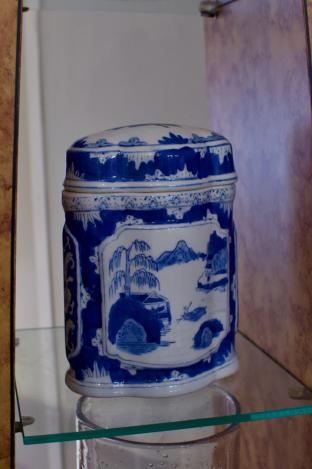 Vintage blue & white box