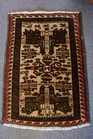 Vintage Turkish wool on wool rug