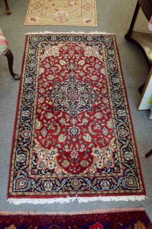 Beautiful Persian style rug - burgundy & blue