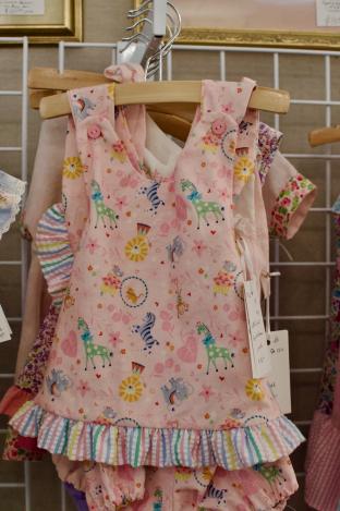 Cotton print top & bloomers - 6 months