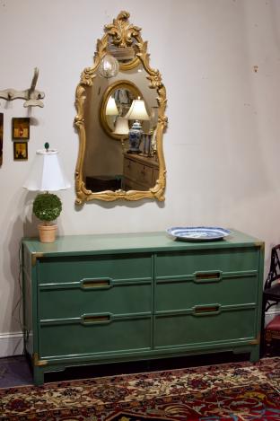 Green Drexel chest of drawers