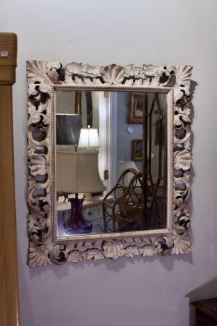 Scroll leaf mirror