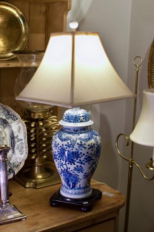 Blue & white lamp